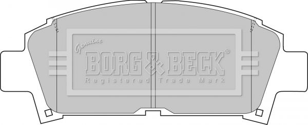 BORG & BECK stabdžių trinkelių rinkinys, diskinis stabdys BBP1440